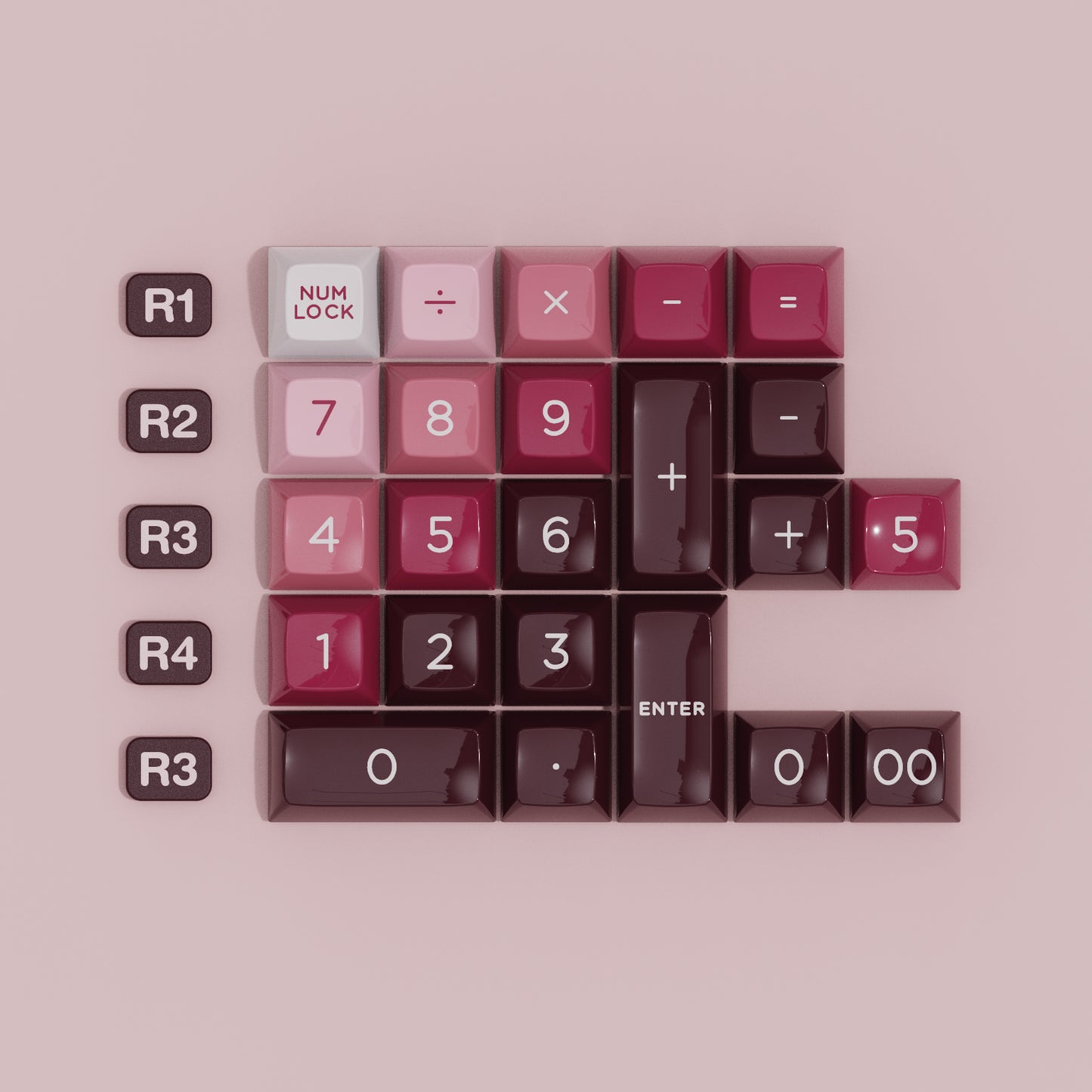 JTK HSA Profile Rouge ABS 胭脂键帽