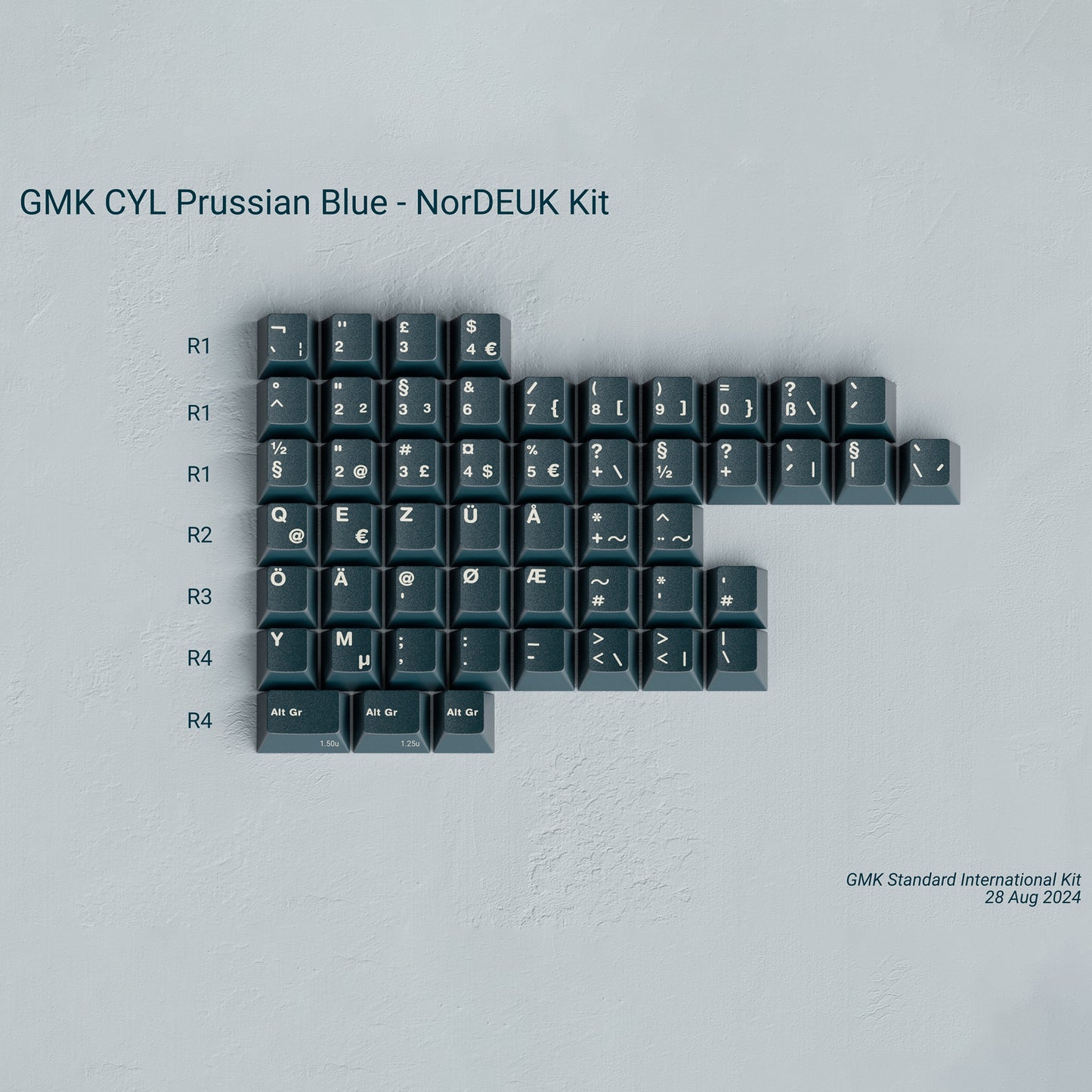 GMK CYL Prussian Blue 键帽