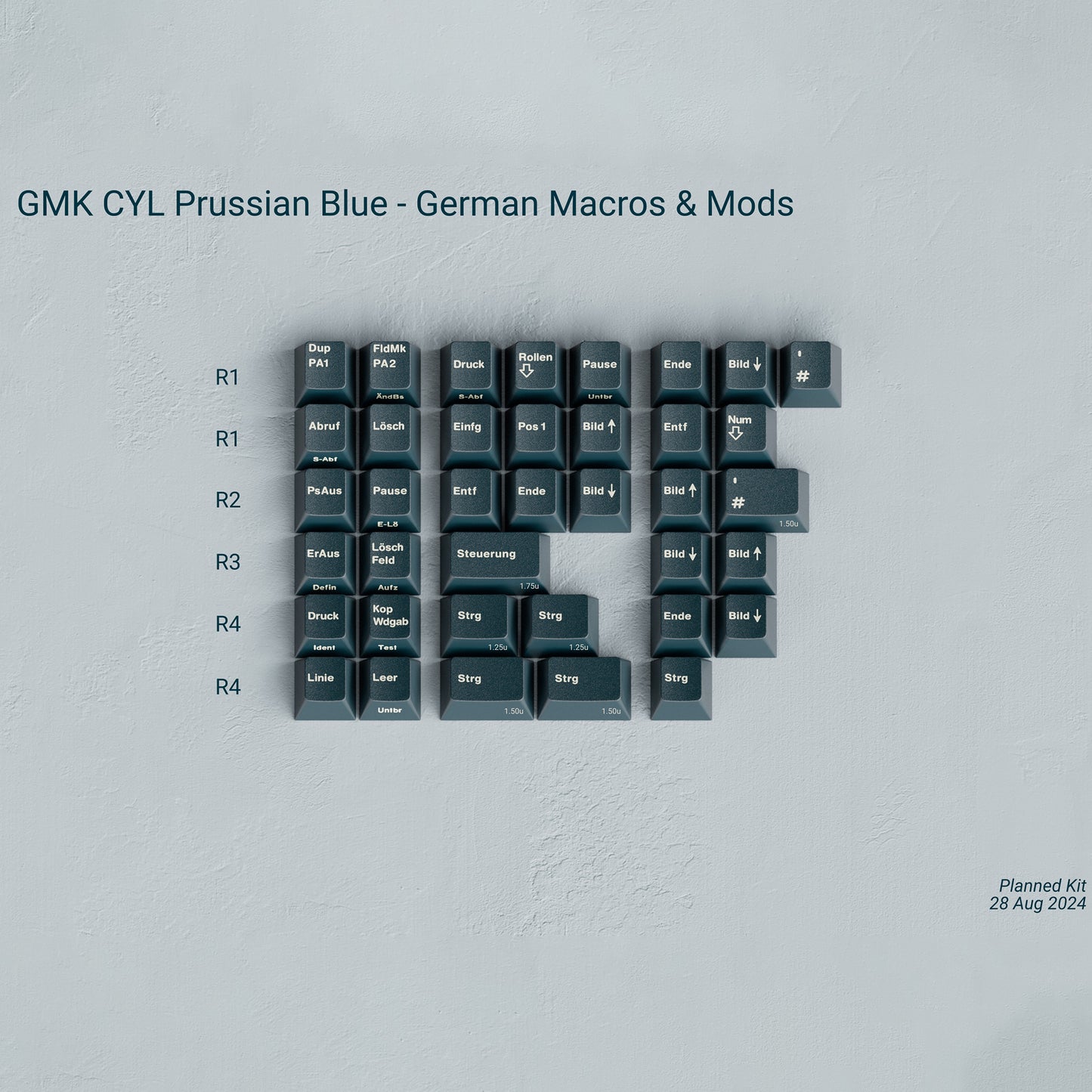GMK CYL Prussian Blue 键帽