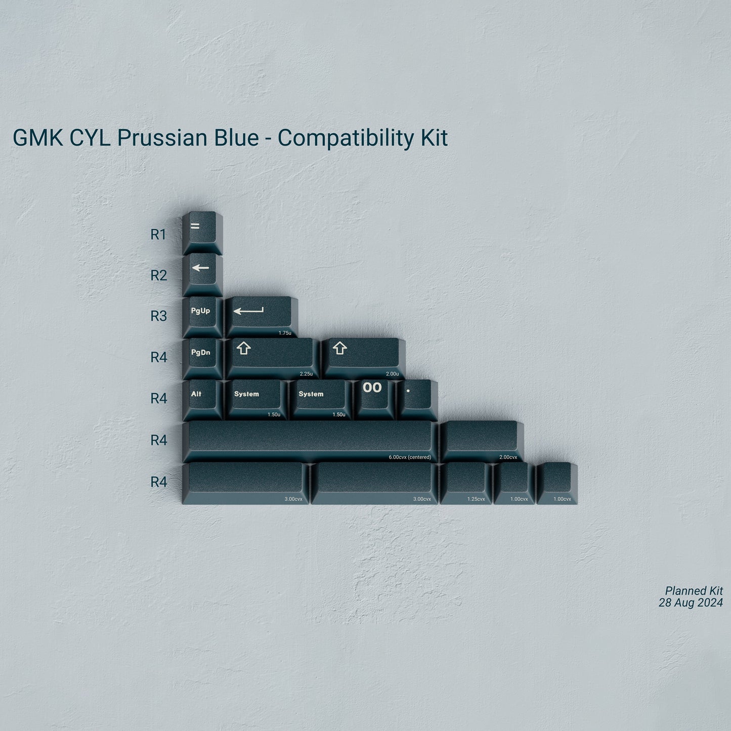 GMK CYL Prussian Blue 键帽