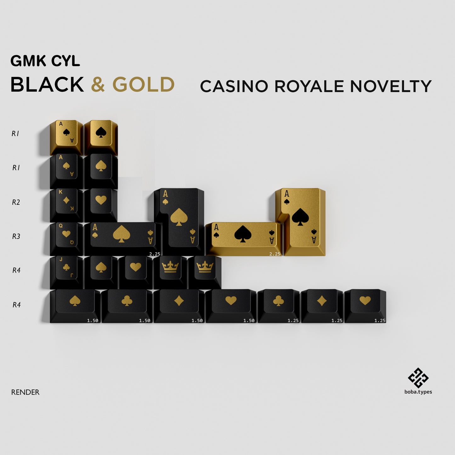 GMK Black & Gold 键帽