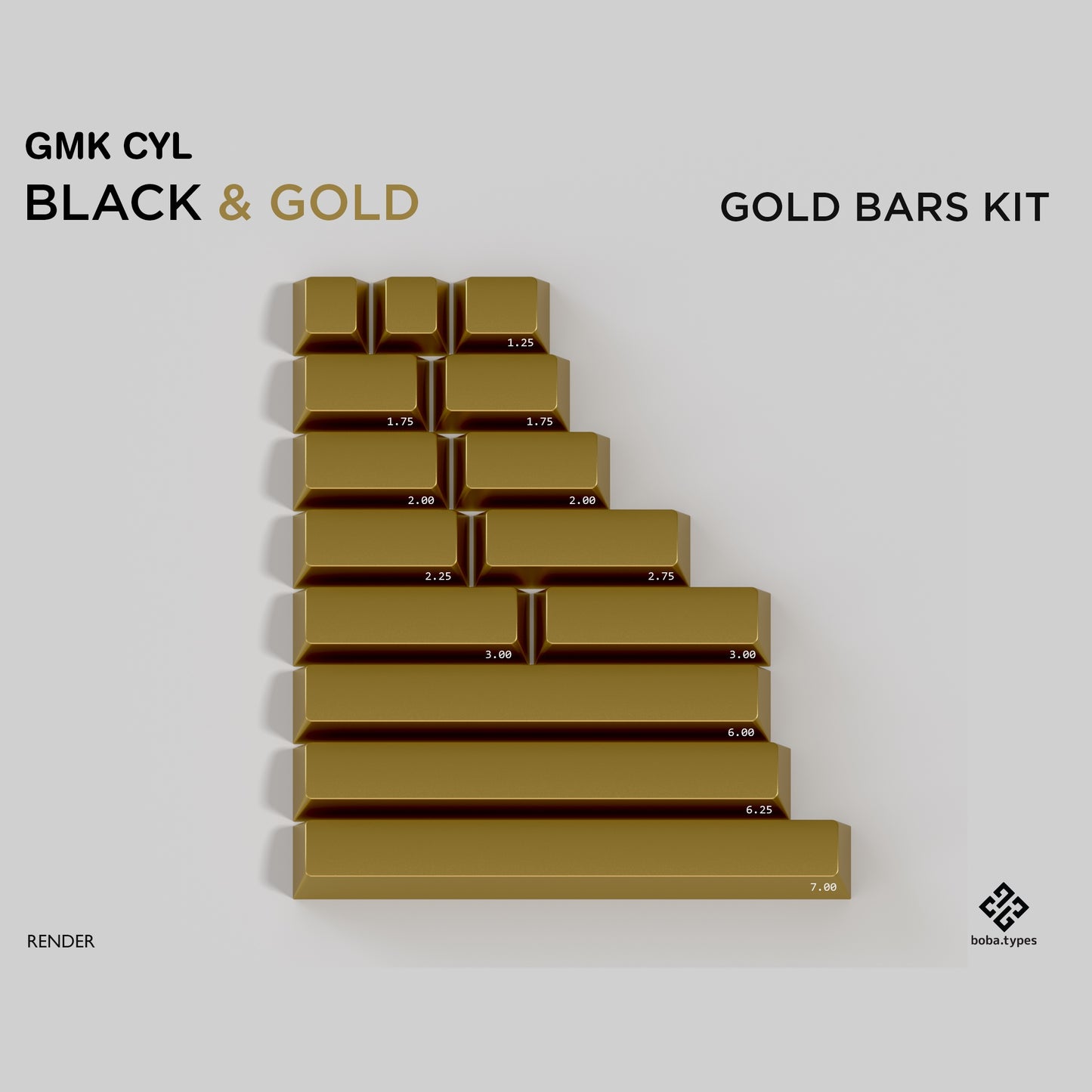 GMK Black & Gold 键帽