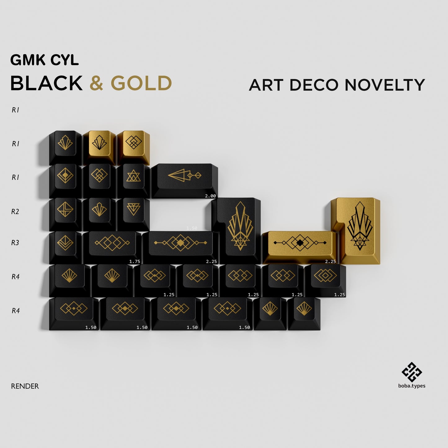 GMK Black & Gold 键帽